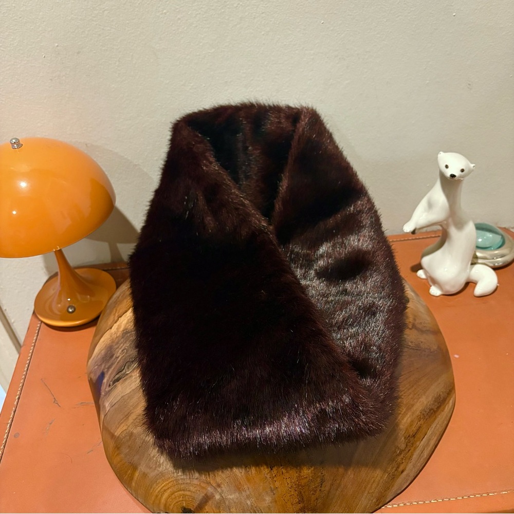 Vintage Faux Mink Vegan Fur Stole Scarf 60s 70s 80s High Quality